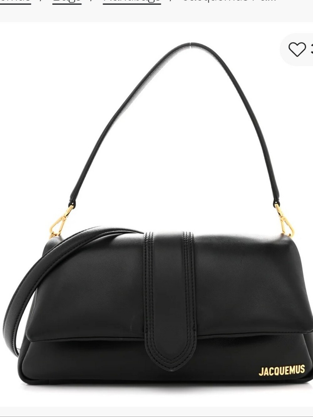 Jacquemus Black Le Grand Bambino Leather Shoulder Bag